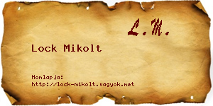 Lock Mikolt névjegykártya